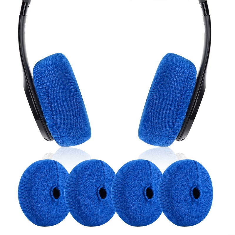 JARMOR Earpads Sweater Cover Protectors with Knit Fabric for Beats Solo 3/2, Solo HD/Mixr/EP Headphones and Other Headsets with 1.57-3.14 Inches Ear Cushions [ 2 Pairs ](Blue) - Image 1